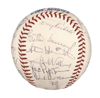 1964 New York Yankees American League Champions Team Signed Baseball with 26 Signatures 